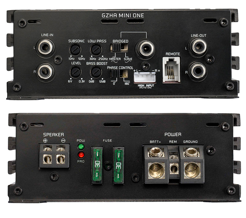 Ground Zero GZHA Mini ONE, 630W RMS @ 1 ohm