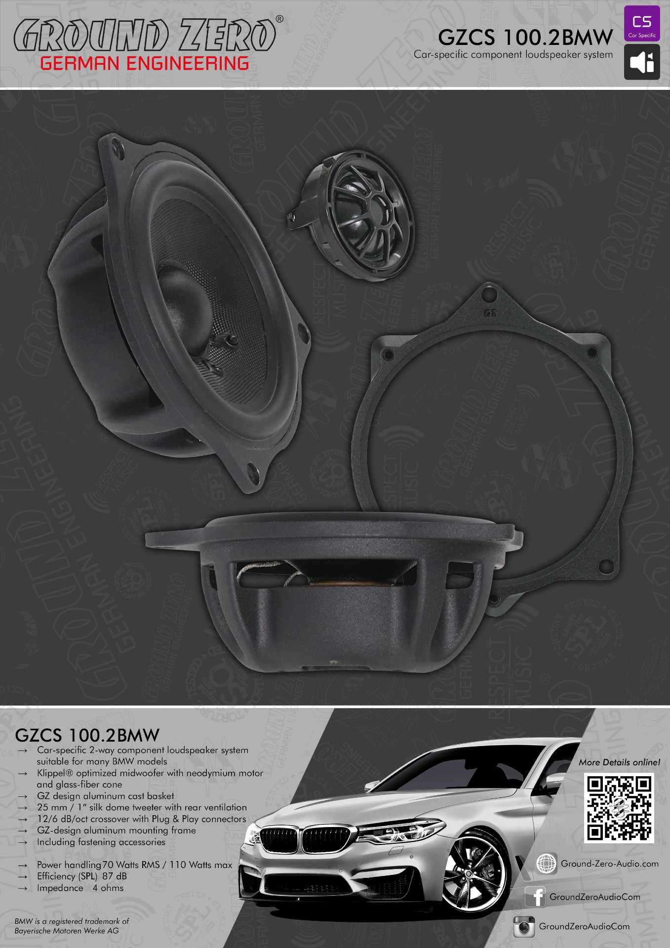 Ground Zero GZCS 100.2BMW