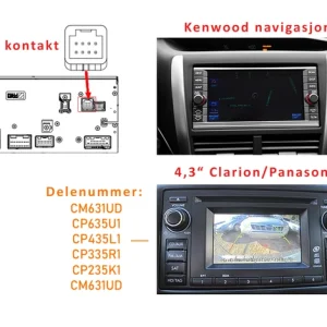 InCarTec Ryggekamera interface