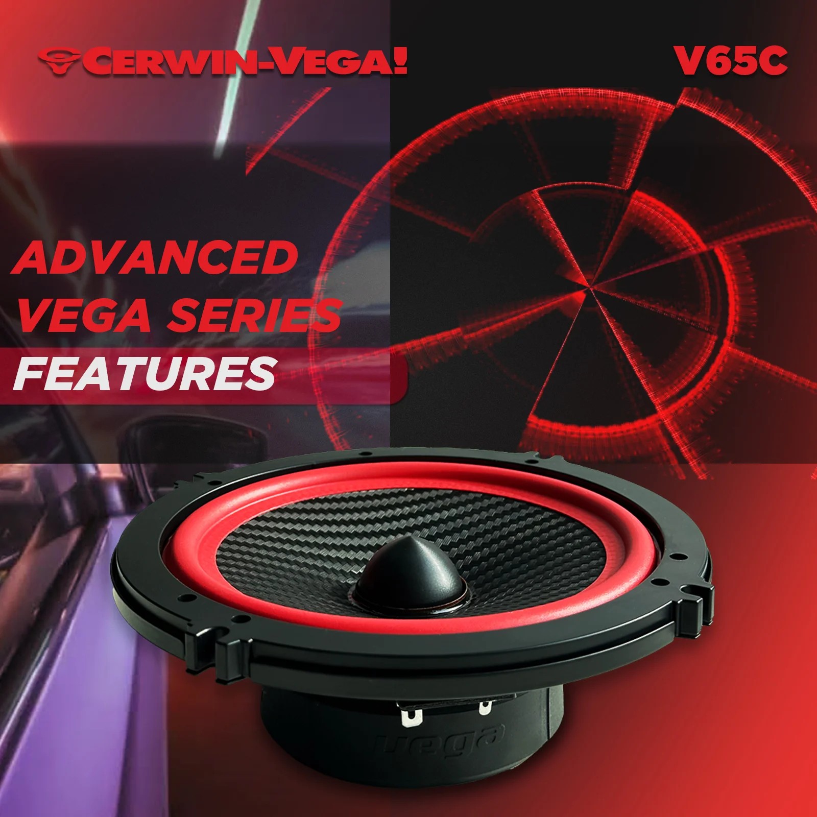 Cerwin Vega V65C Vega 165mm (6,5″) komponentsett