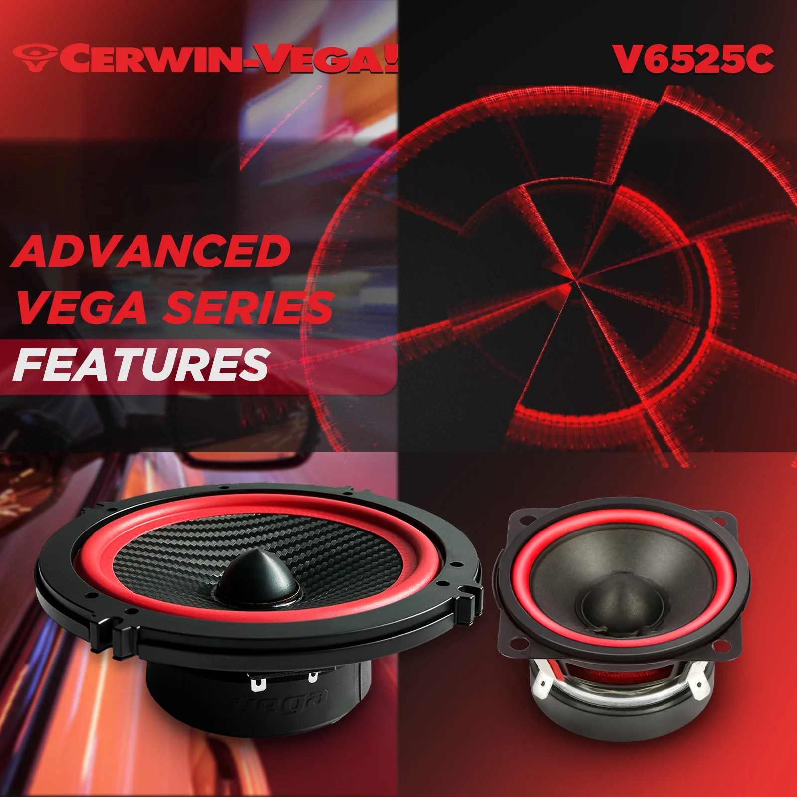 Cerwin Vega V6525C Vega 165/63mm komponentsett