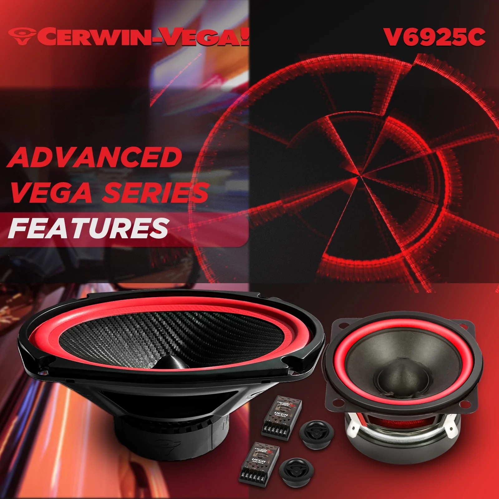 Cerwin Vega V6925C Vega 6×9/2,5″ komponentsett