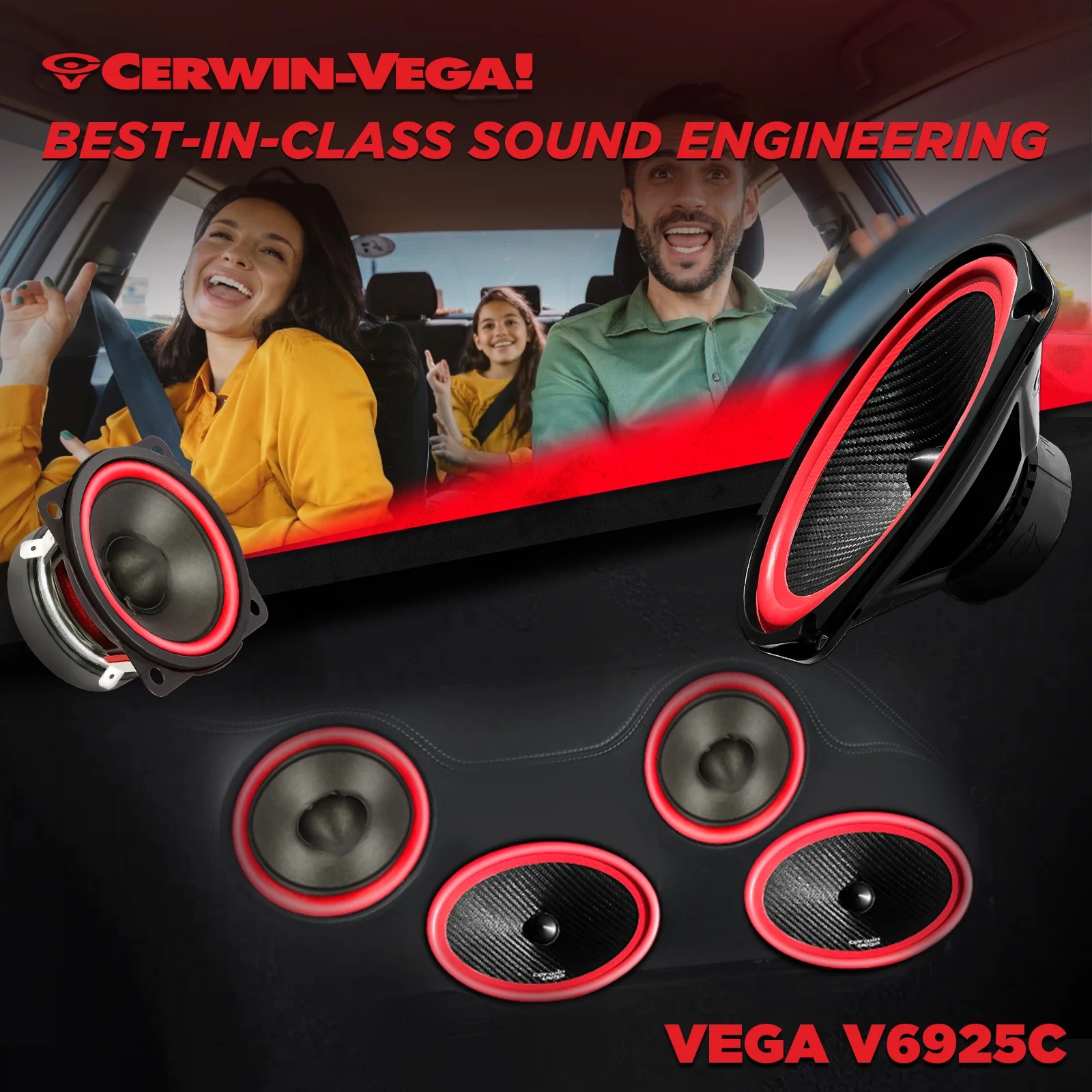 Cerwin Vega V6925C Vega 6×9/2,5″ komponentsett