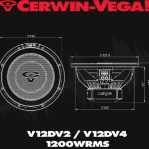 Cerwin Vega V12DV4 Vega 12″ subwoofer