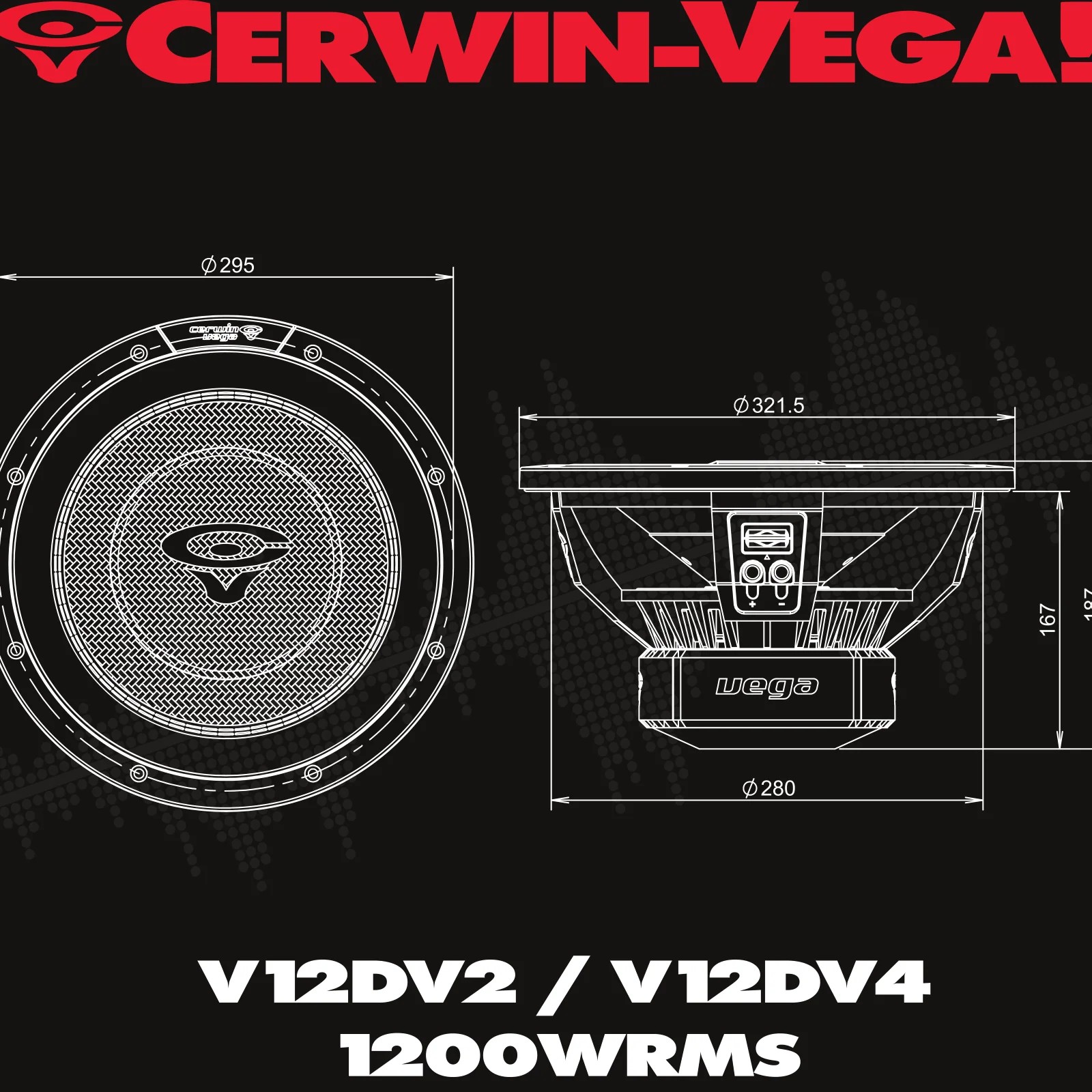 Cerwin Vega V12DV4 Vega 12″ subwoofer
