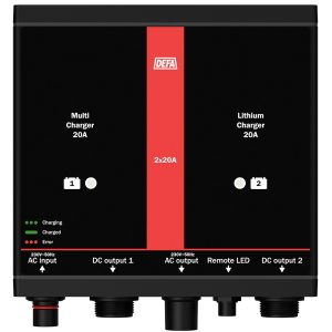 DEFA Lithium/MultiCharger 2×20 A – 12 V – 709860