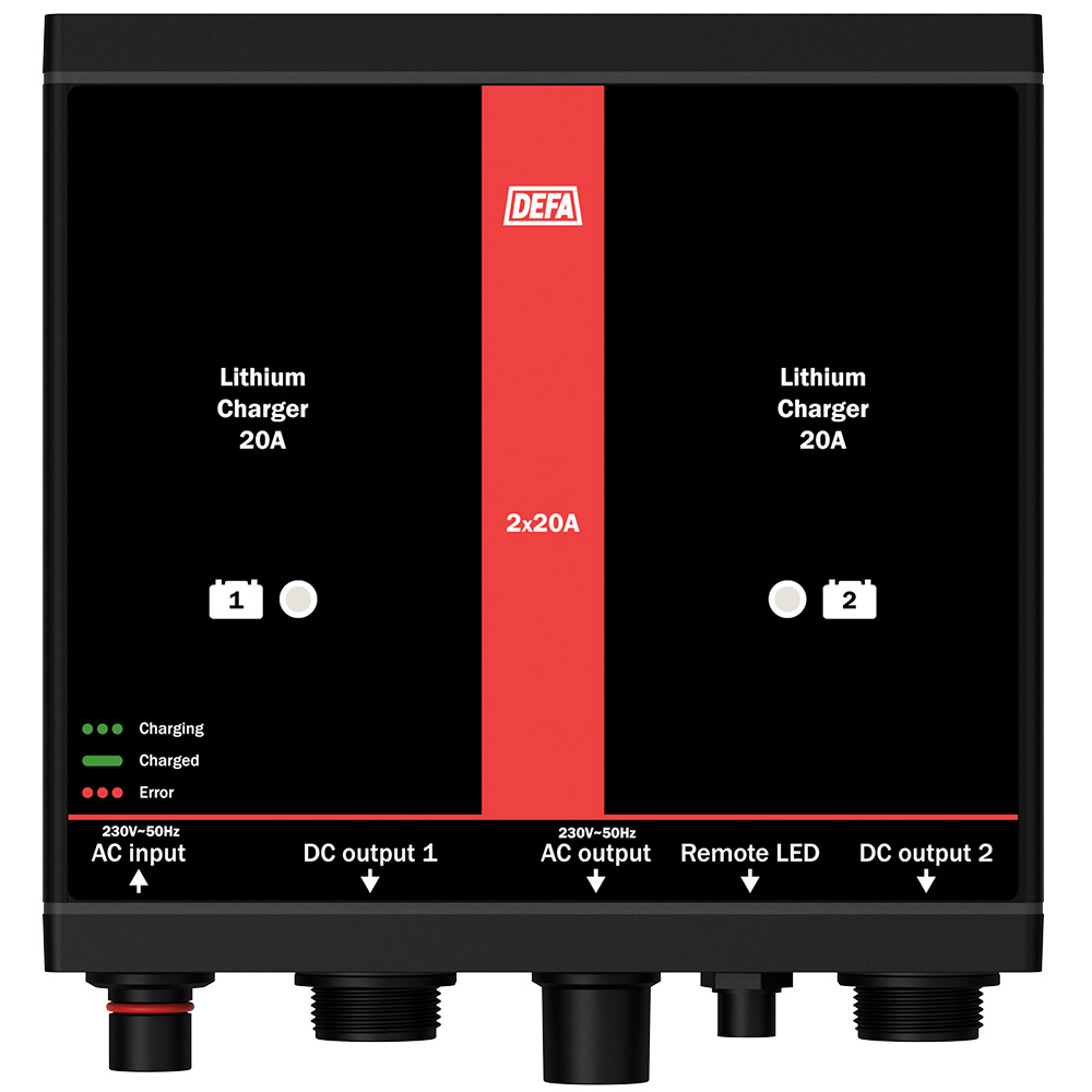 DEFA LithiumCharger 2×20 A – 12 V – 709870