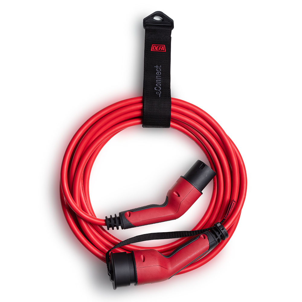 DEFA eConnect Mode 3 Type 2 ladekabel 13,8kW 5m (rød)