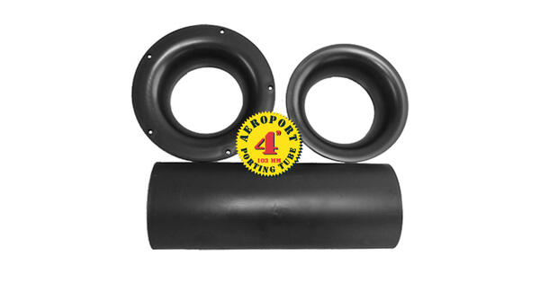 Aeroport 4″ bassrefleks rør m/flenser
