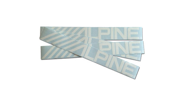 Alpine klistremerke 30cm (hvit)