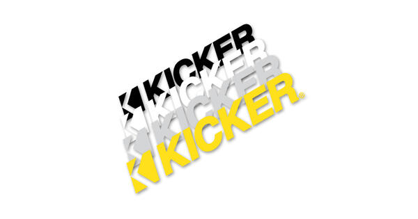 Kicker klistermerke, hvit (28cm)