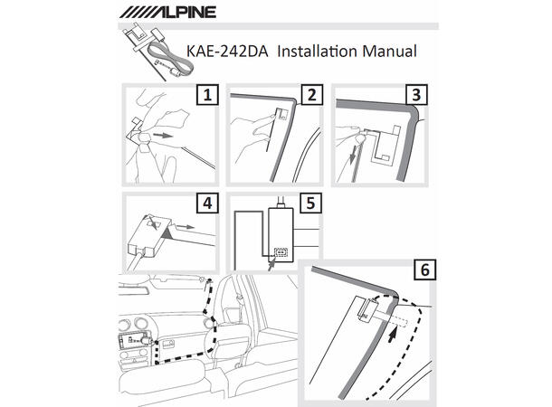 Alpine KAE-242DA – aktiv dab antenne