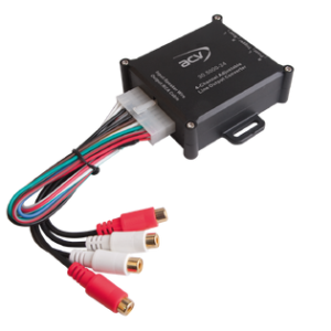Høy/lavnivå adapter 4 kanaler m/remote
