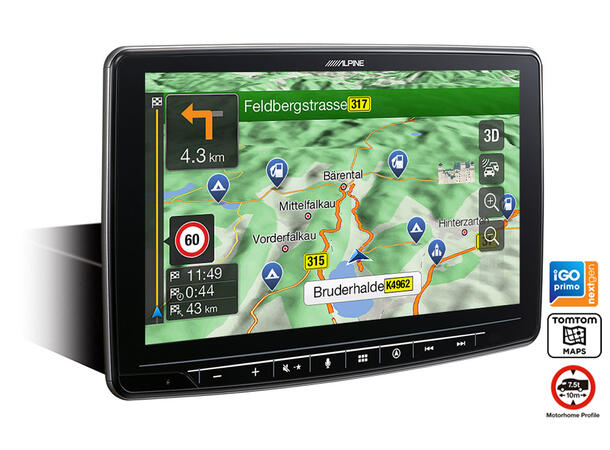 Alpine INE-F904DC TRUCK navigasjon enhet