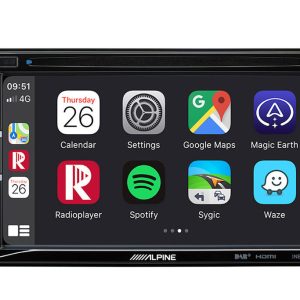 Alpine INE-W611DC Camper hovedenhet AVN – 4x50W 6,5″ skjerm DAB USB AUX
