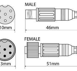 Alpine KWE-CAM6D overgang – 6pin mini DIN til Direktekamera