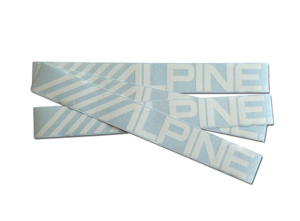 Alpine klistremerke 15cm (hvit)