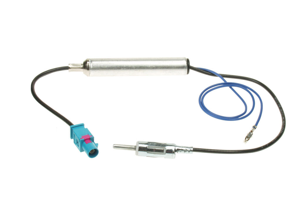 Antenneadapter DIN – FAKRA m/phantom – Alfa Audi Citroen MB Opel Seat Skoda VW