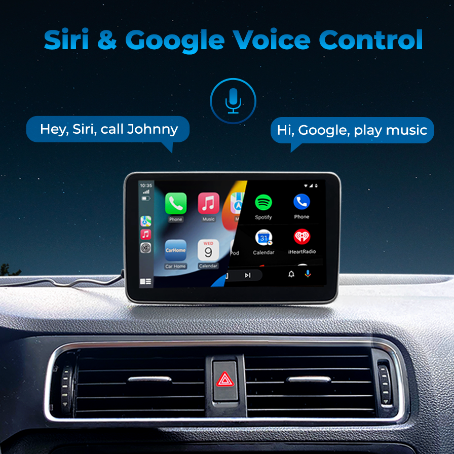 AutoSky APID-301, 7″ skjerm – Trådløs CarPlay & Android Auto Adapter