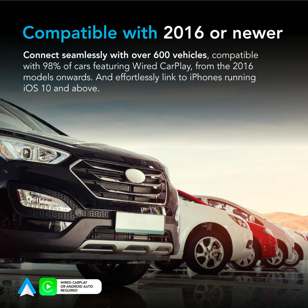 AutoSky WUA-8, Trådløst adapter – Trådløs CarPlay & Android Auto Adapter