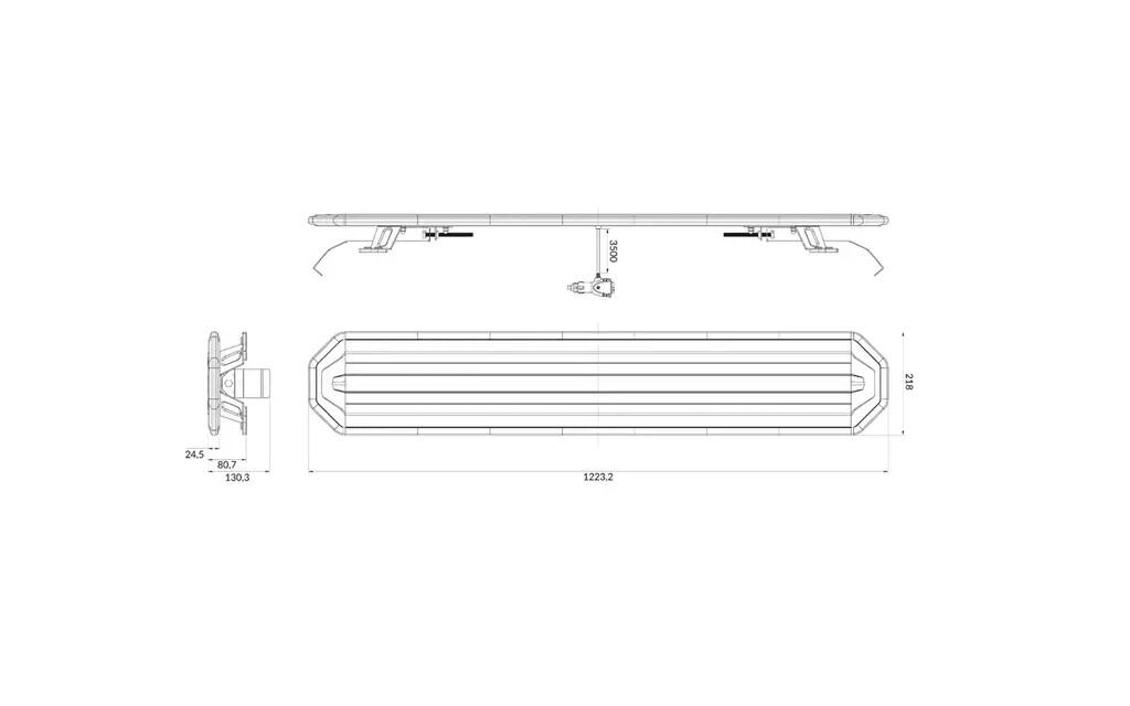 BRIODLIGHTS HORIZON 48″ Varsellysbjelke – LED 120cm 12/24V