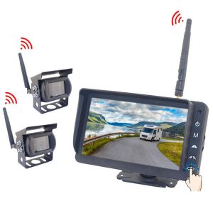 Bevocam Trådløs ryggekamerapakke – 2x IP69K AHD kamera og 7″ monitor