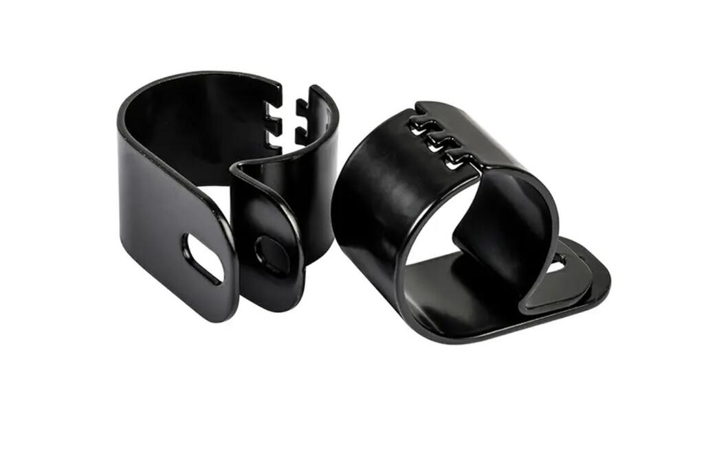 Bøyle-/lyktefeste Ø60mm – sort – par