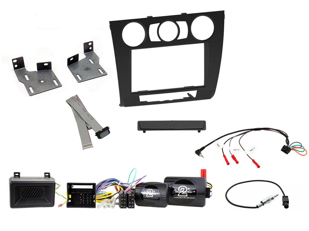 Connects2 Komplett monteringskit 2-DIN – BMW 1-Series (E81) Manual A/C