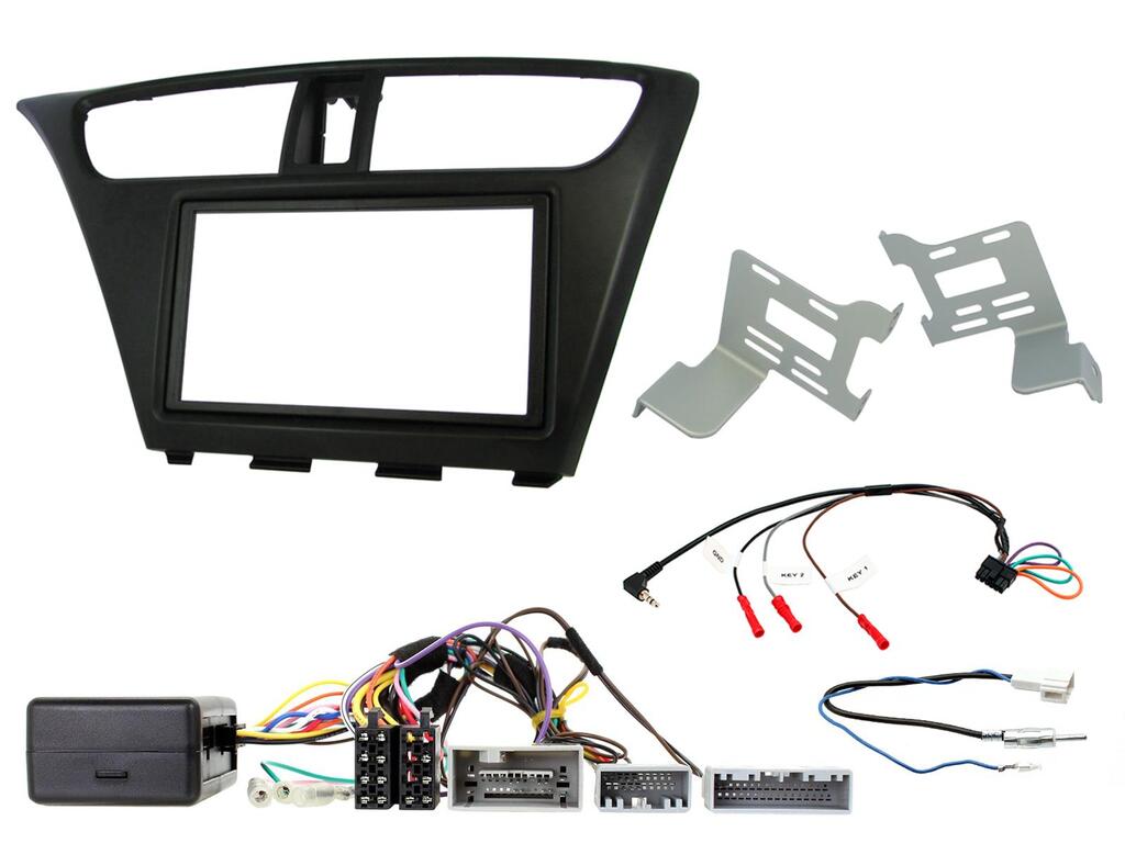 Connects2 komplett monteringskitt 2-DIN – Honda Civic 2012-2015, Sort