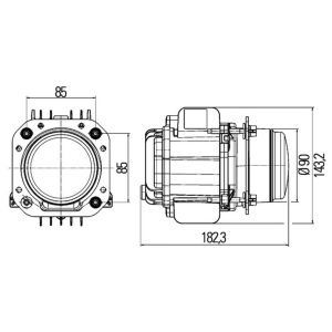 Hella Lyskaster 90mm Bi-LED – 90mm Performance Bi-LED, 12/24V