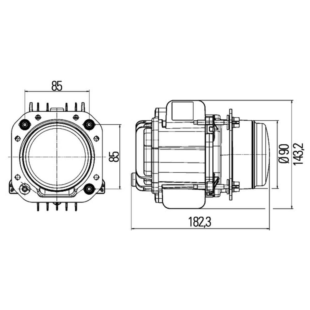 Hella Lyskaster 90mm Bi-LED – 90mm Performance Bi-LED, 12/24V