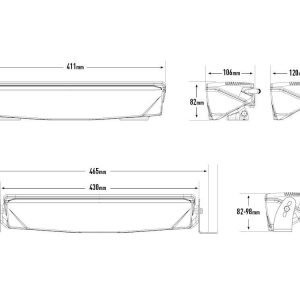 LAZER AIR-130 Elite LED fjernlys – m/posisjonslys (hvit/gult)