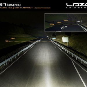 LAZER AIR-130 Elite LED fjernlys – m/posisjonslys (hvit/gult)