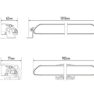LAZER® Linear36SC Elite 982mm m/ brakett – til Scania R-serien med V8