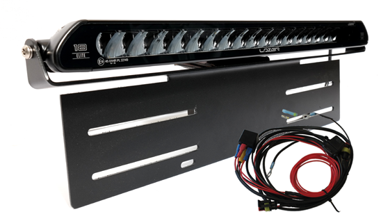 Lazer® Lyspakke med Linear 18 ELITE – Canny Canbus. Med skiltplate sidemount.