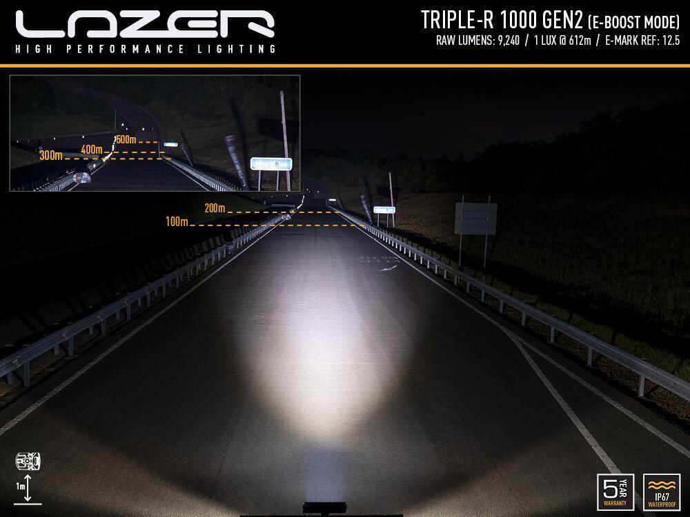 Lazer Triple-R 1000 G2 – Beacon (HVIT) – Gen2. Med varsellys. 9240 Lumen.