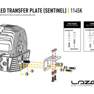 Lazer Vinkelbrakett til Sentinel – For å flate-montere Sentinel bak lykten.