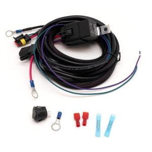 Lazer kabelsett til èn lampe AMP – 3-pin. Lampe med park. (Relè og bryter).