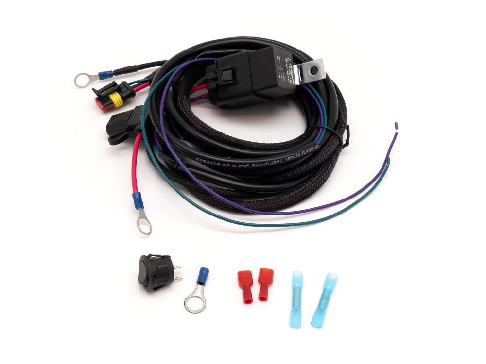 Lazer kabelsett til èn lampe AMP – 3-pin. Lampe med park. (Relè og bryter).