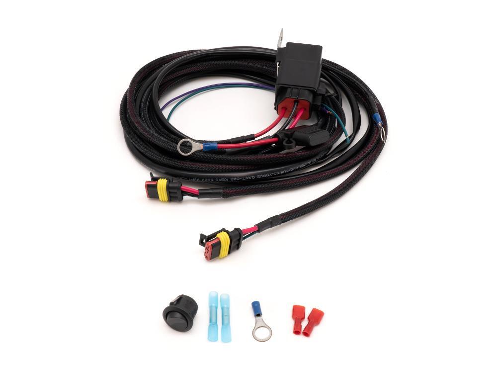 Lazer kabelsett til to lamper AMP – 3-pin. Lampe med park. (Relè og bryter).