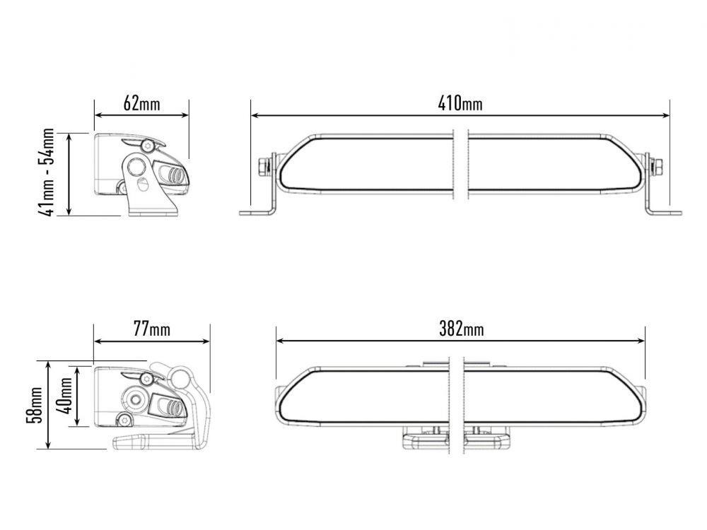 Lazer® Linear 12 – Lengde 382mm. 4500 Lumen