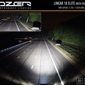 Lazer® Linear 18 ELITE positionlight – Lengde 532mm. 12150 Lumen. Med parklys