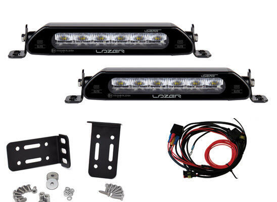 Lazer® Lyspakke med Linear 6 ELITE – Universal. Med skiltplate sentermont.