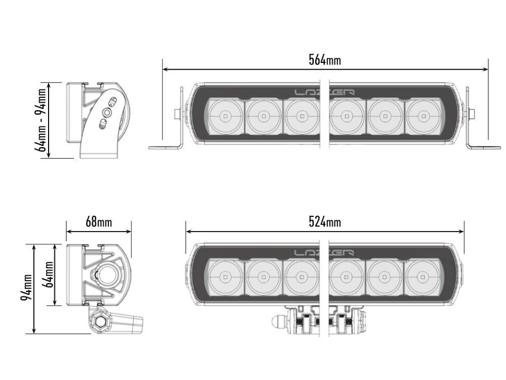 Lazer® ST12 Evolution – Lengde 524mm. 12408 Lumen