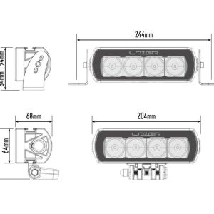 Lazer® ST4 Evolution – Lengde 204mm. 4136 Lumen