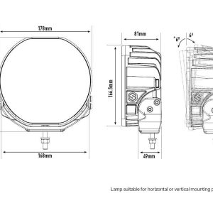 Lazer® Sentinel 7 ELITE – Sort 7″ tommer. 10248 Lumen.
