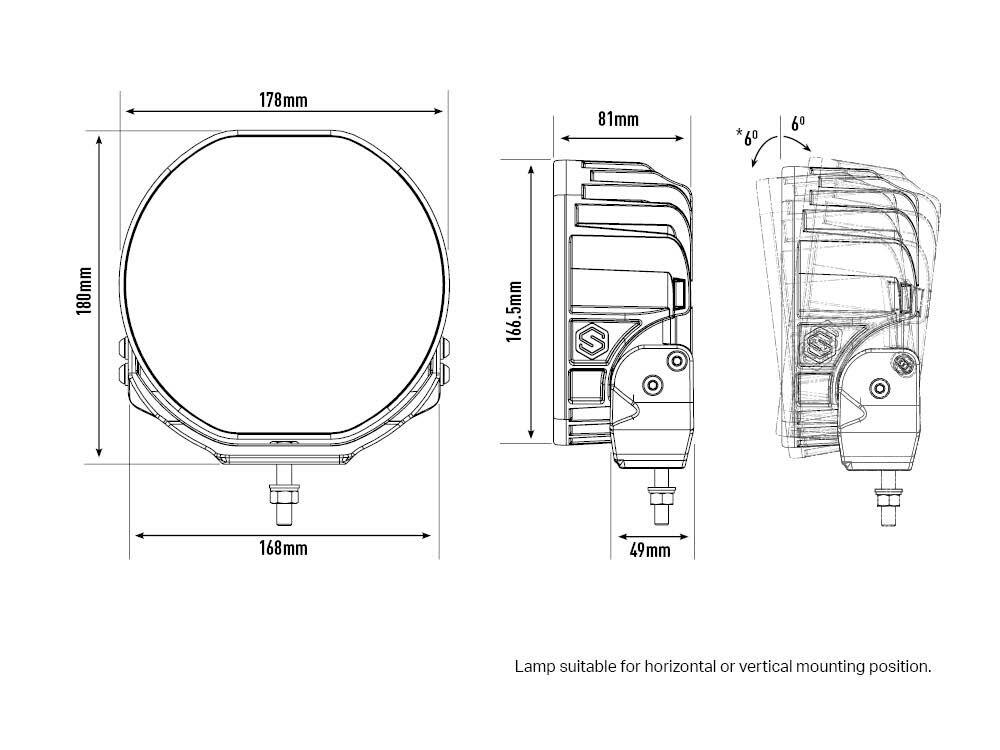 Lazer® Sentinel 7 ELITE (hvit) – Hvit 7″. 10248 Lumen.