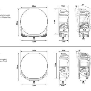 Lazer® Sentinel 9 CHROME – Chrome innsats. 9 tommer. 9520 Lumen.