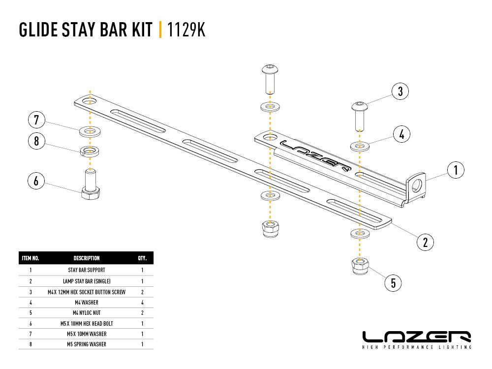 Lazer® Støttestag (1stk). Kun til GLIDE-serie.