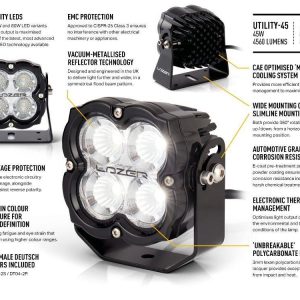 Lazer® Utility 80 – 110x110mm. 8820 Lumen.